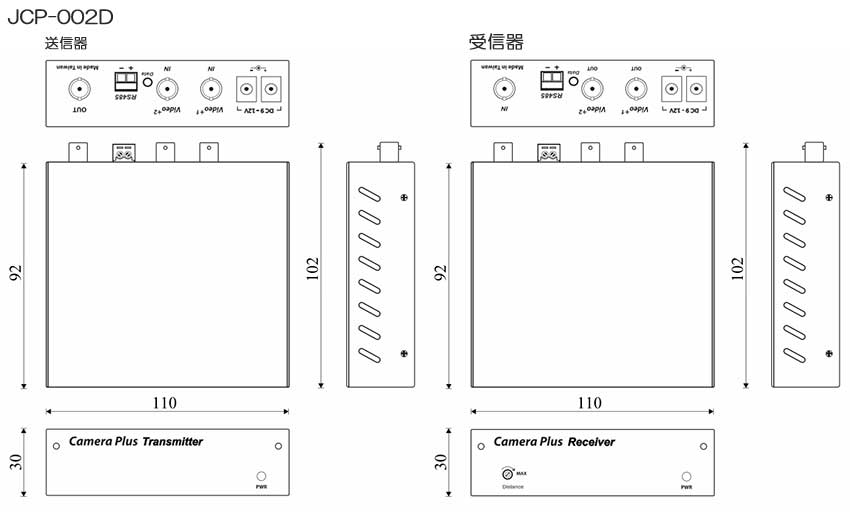 JCP-001D/JCP-002D 映像 + RS485多重伝送器 ｜ 株式会社JOBLE 製品情報