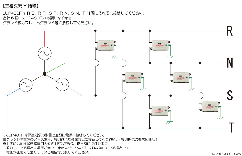 JUP480F 交流電源用サージプロテクター (並列接続タイプ) ｜ 株式会社